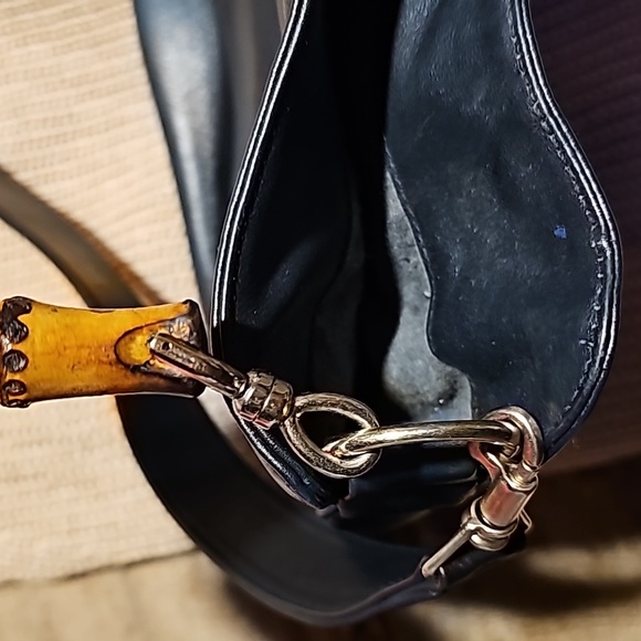 GUCCI Authentic RARE Bamboo 3way Handle Shoulder Bag Handbag Crossbody - Picture 12 of 12